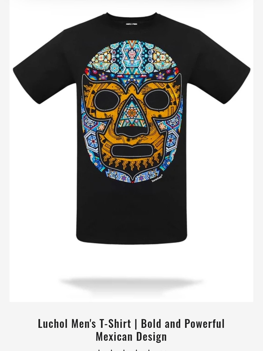 Beaded Embellished Navy Graphic Tee with Gold Accent